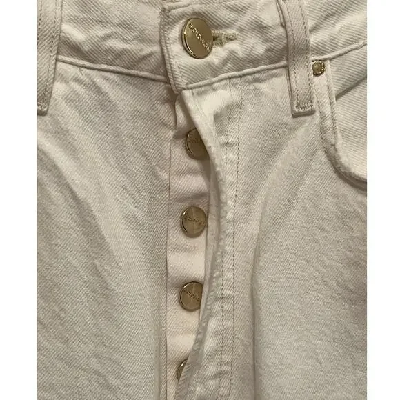 Goldsign Myra Straight Leg High Rise Jean Calla White Womens Size 27 - Picture 6 of 9